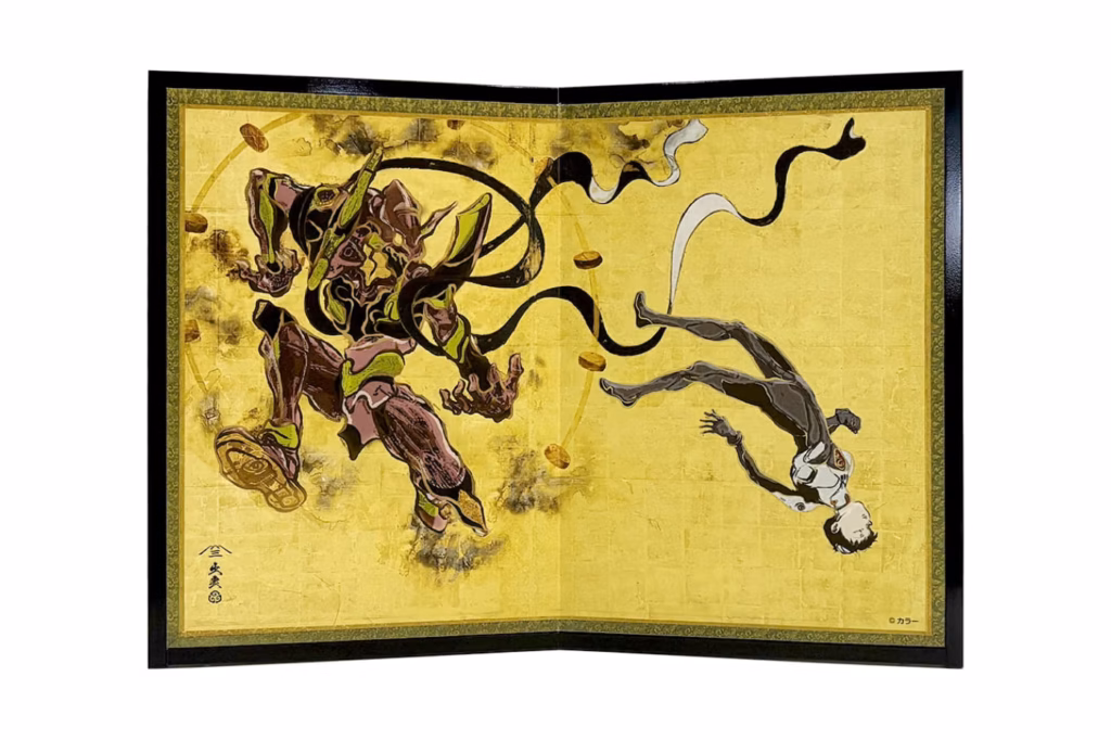 EVANGELION SANATI 5 https hypebeast.com image 2026 07 20 Hanzo neon genesis EVANGELION Fujin Raijin zu Byobu Folding Screens Release Info 1.jpg