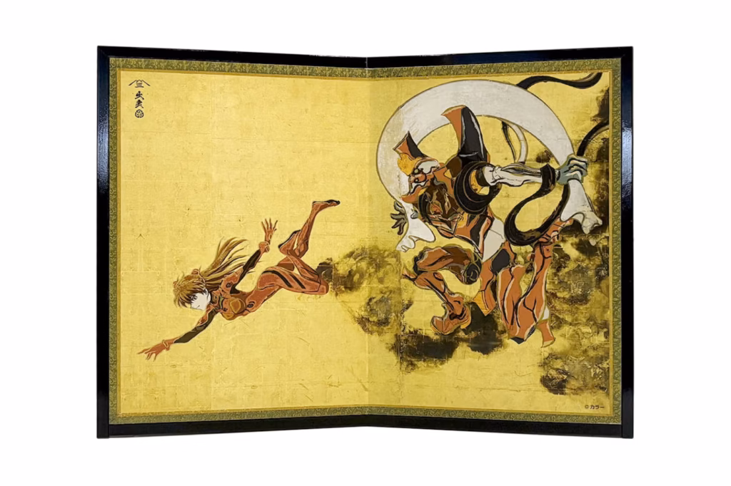 EVANGELION SANATI 3 https hypebeast.com image 2026 07 20 Hanzo neon genesis EVANGELION Fujin Raijin zu Byobu Folding Screens Release Info 3.jpg